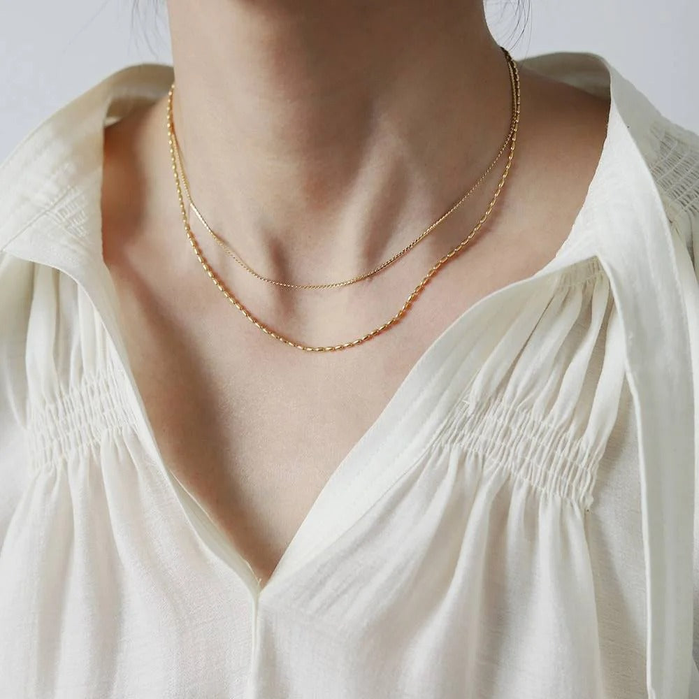 Double Layer Crystal Choker Necklace for Women
