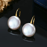 Vintage Button Drop Earrings for Women