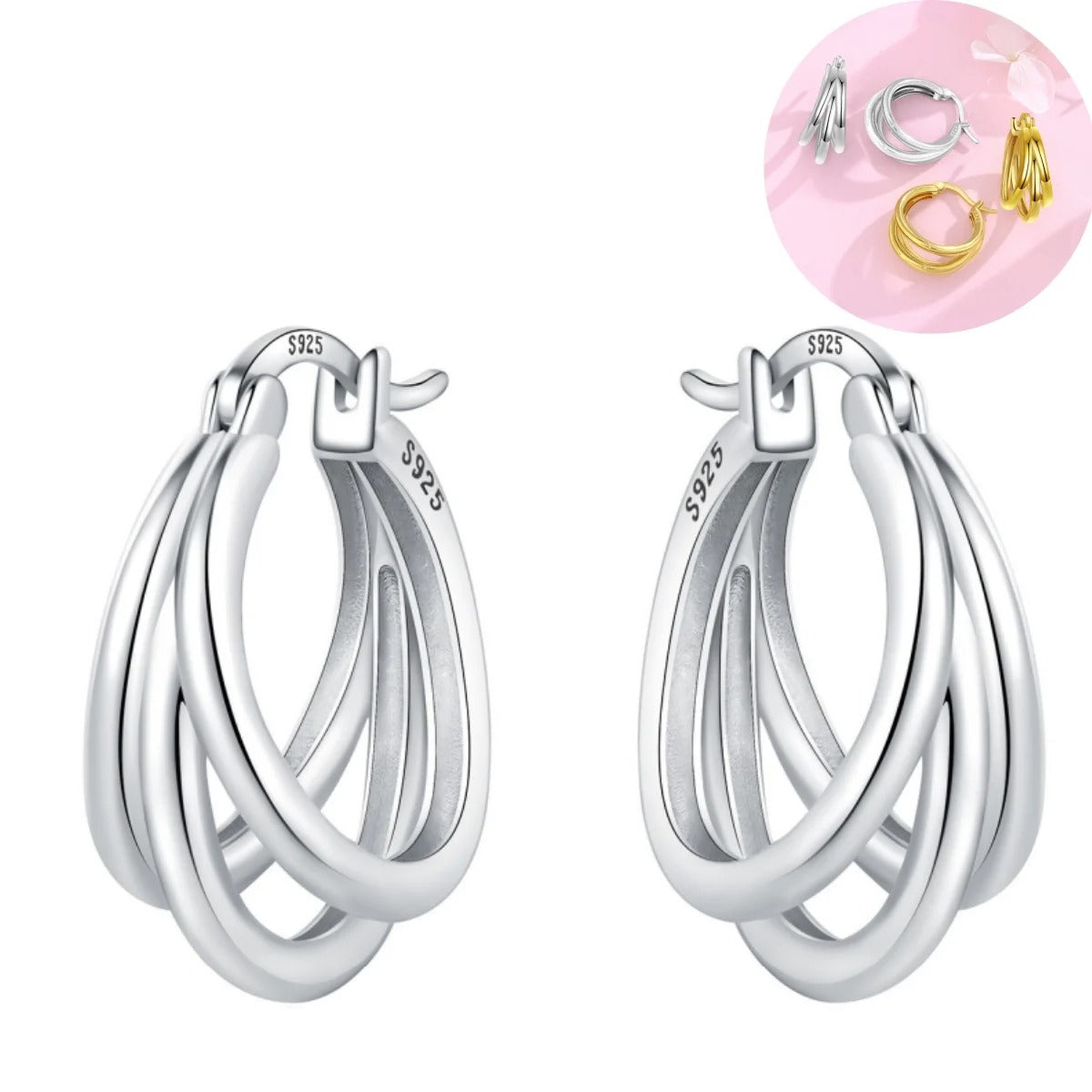 Elegant Multi-Layer Hoop Earrings for Women