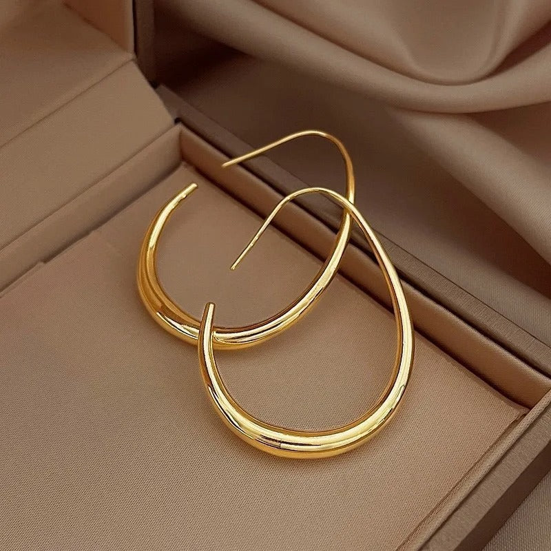 Elegant Oval Hoop Earrings for Women
