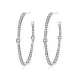 Elegant Crystal Hoop Earrings for Women