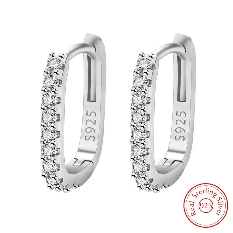 Elegant Crystal Circle Hoop Earrings for Women