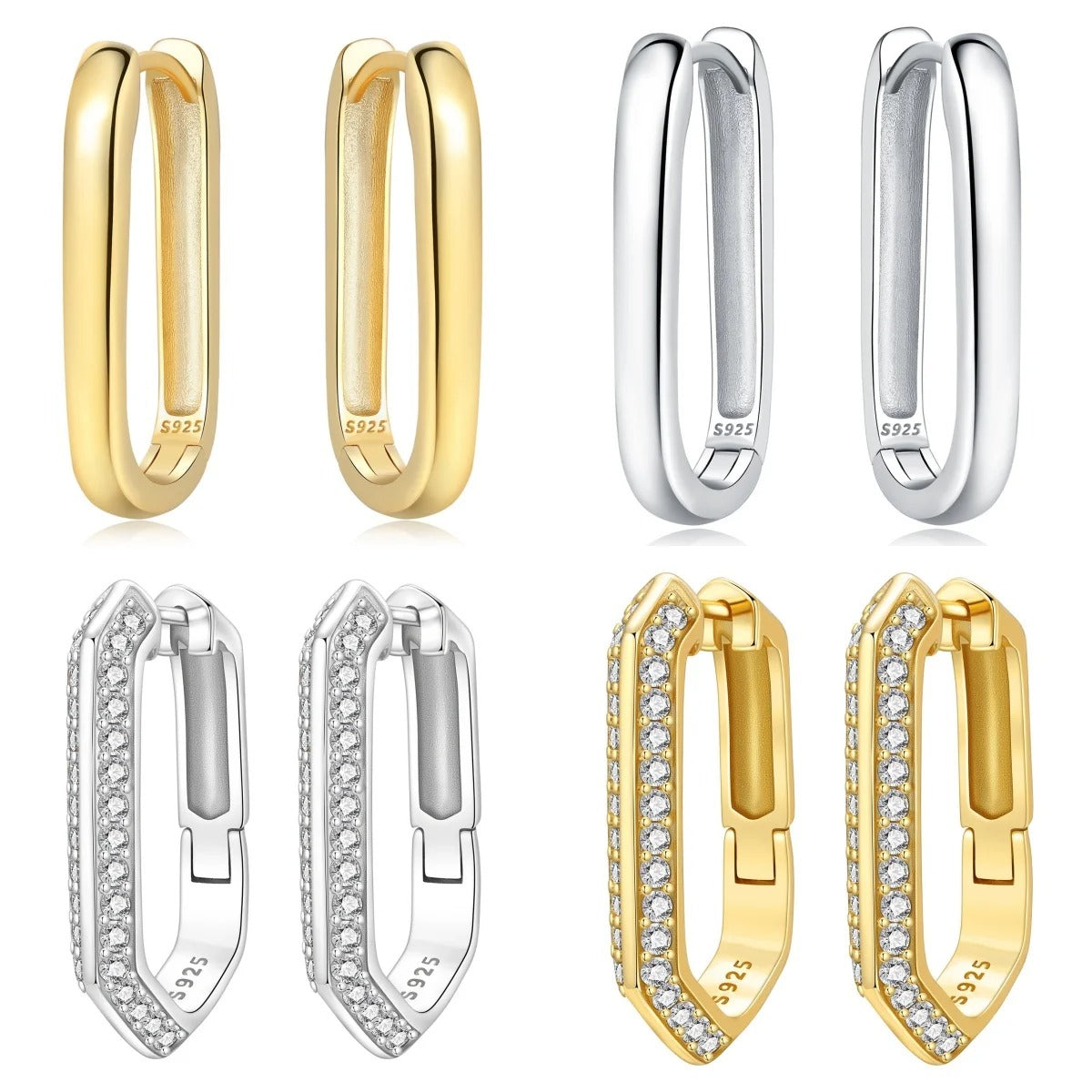 Minimalist U-Shaped Hoop Earrings for Women