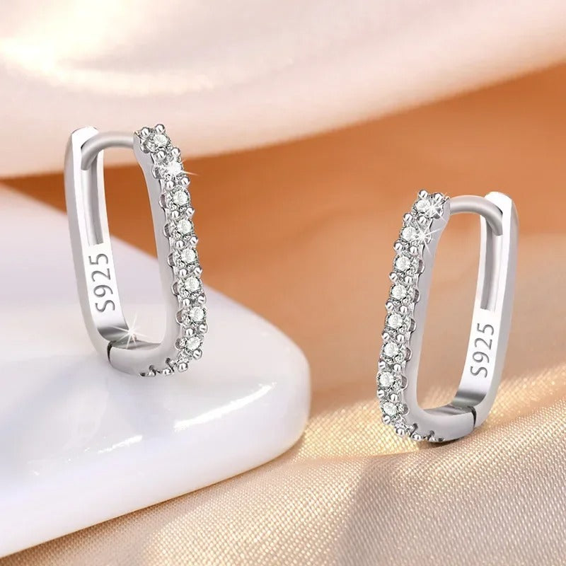 Elegant Crystal Circle Hoop Earrings for Women