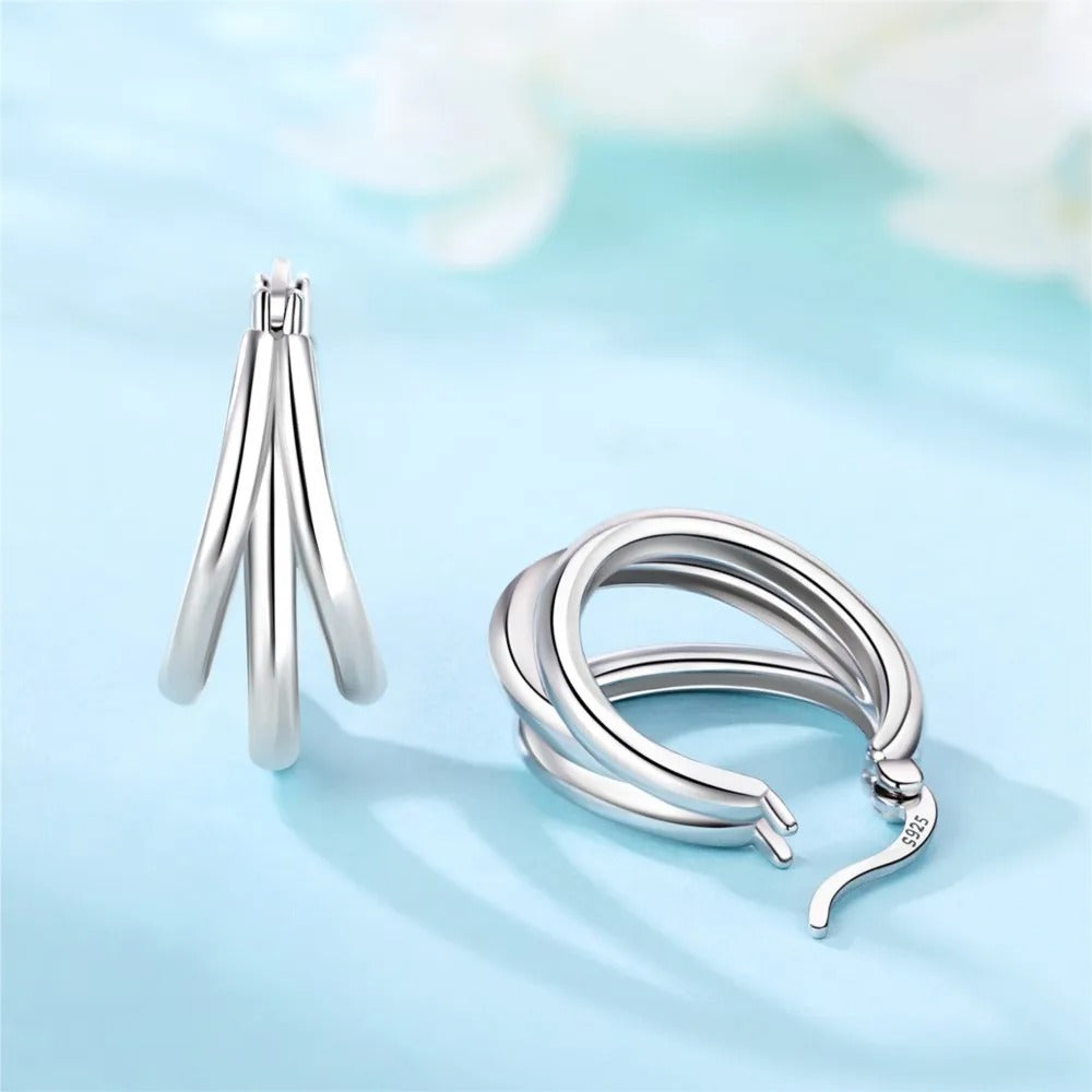 Elegant Multi-Layer Hoop Earrings for Women