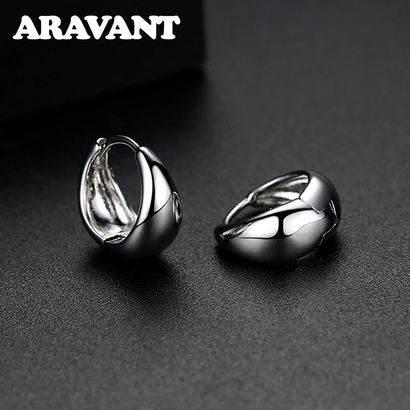 Elegant Egg-Shaped Hoop Earrings for Women