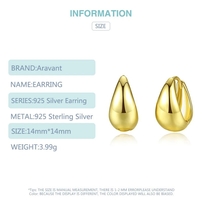 Elegant Egg-Shaped Hoop Earrings for Women