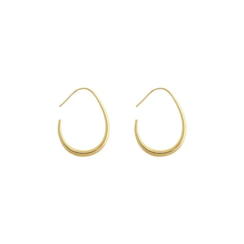 Elegant Oval Hoop Earrings for Women