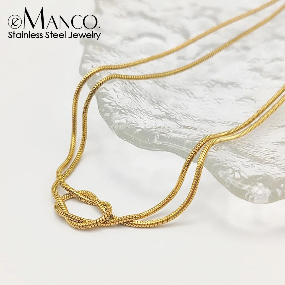 Minimalist Knot Chain Necklace for Women