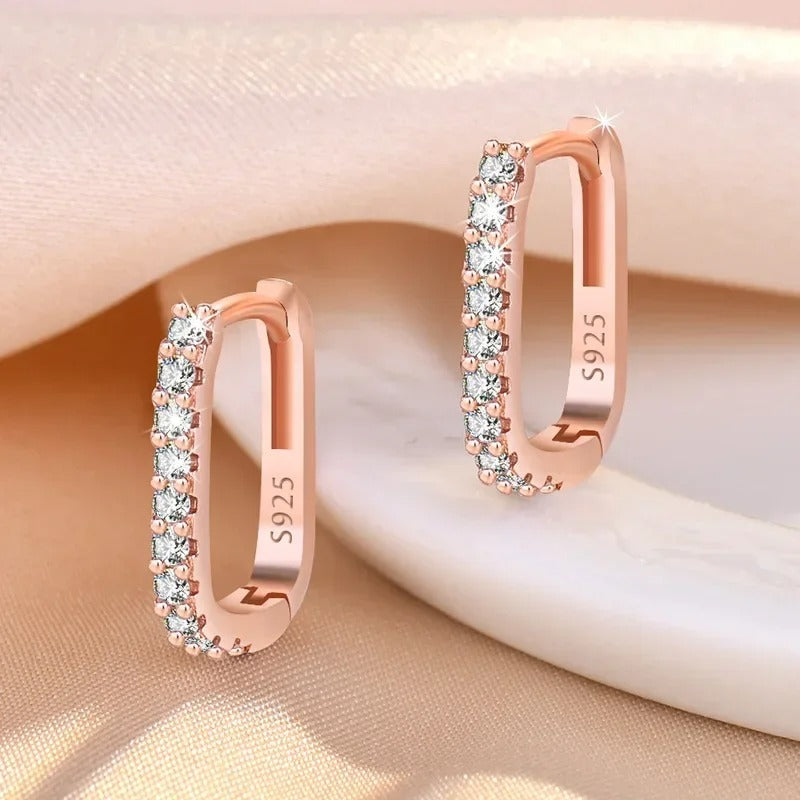 Elegant Crystal Circle Hoop Earrings for Women