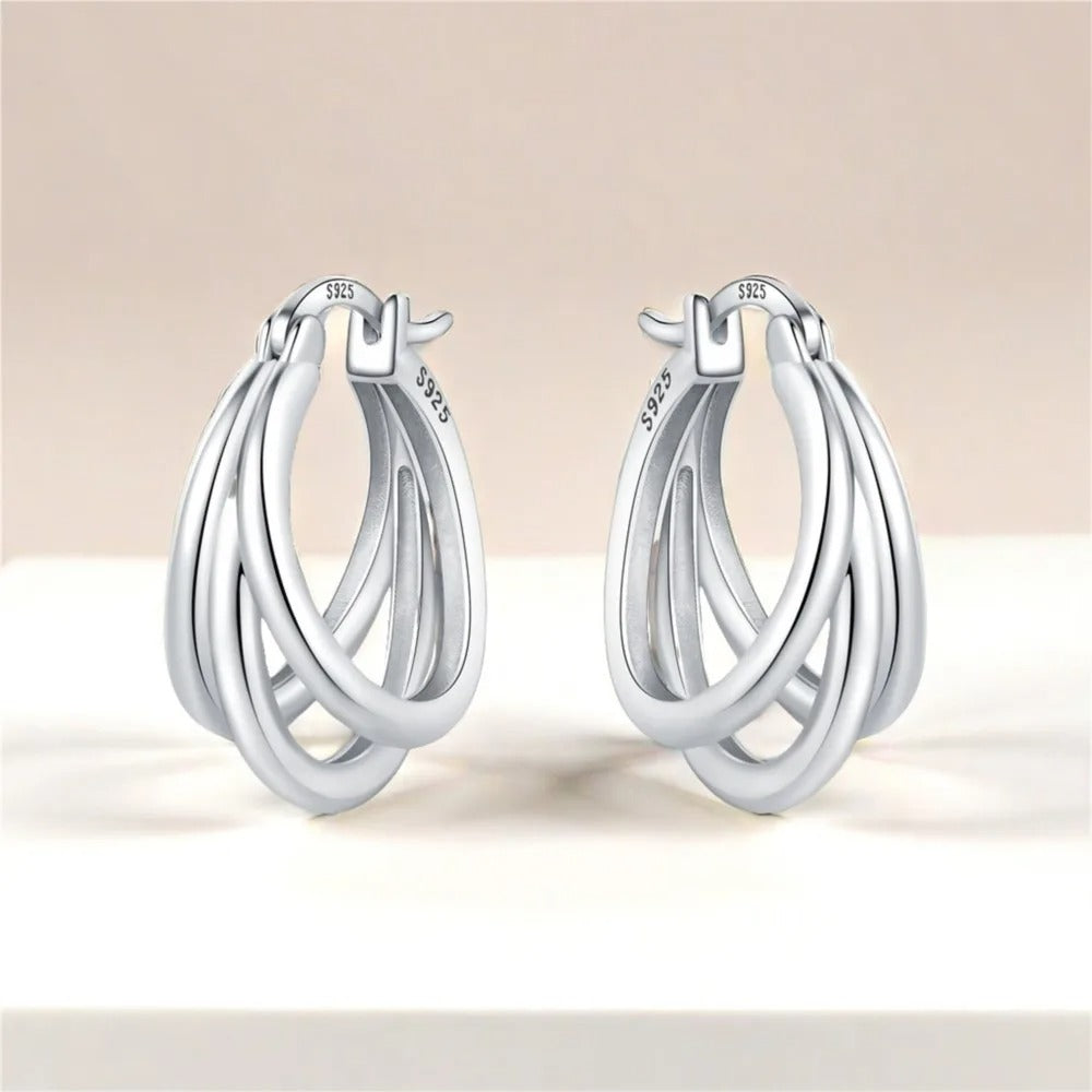 Elegant Multi-Layer Hoop Earrings for Women