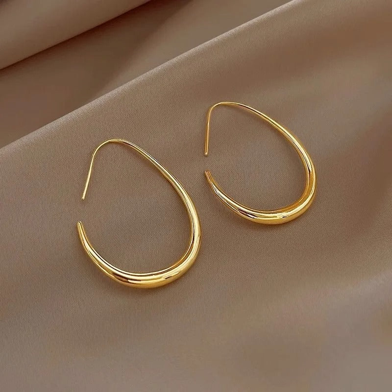 Elegant Oval Hoop Earrings for Women