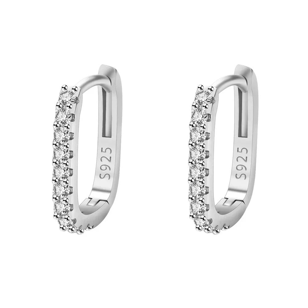 Elegant Crystal Circle Hoop Earrings for Women