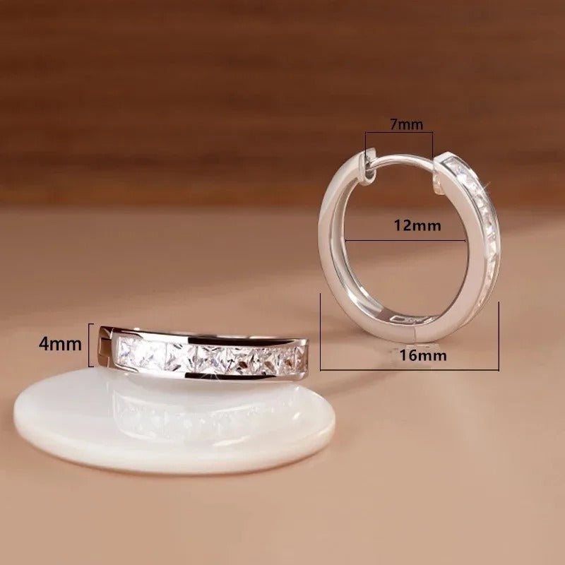 Elegant Round Crystal Stud Earrings for Women