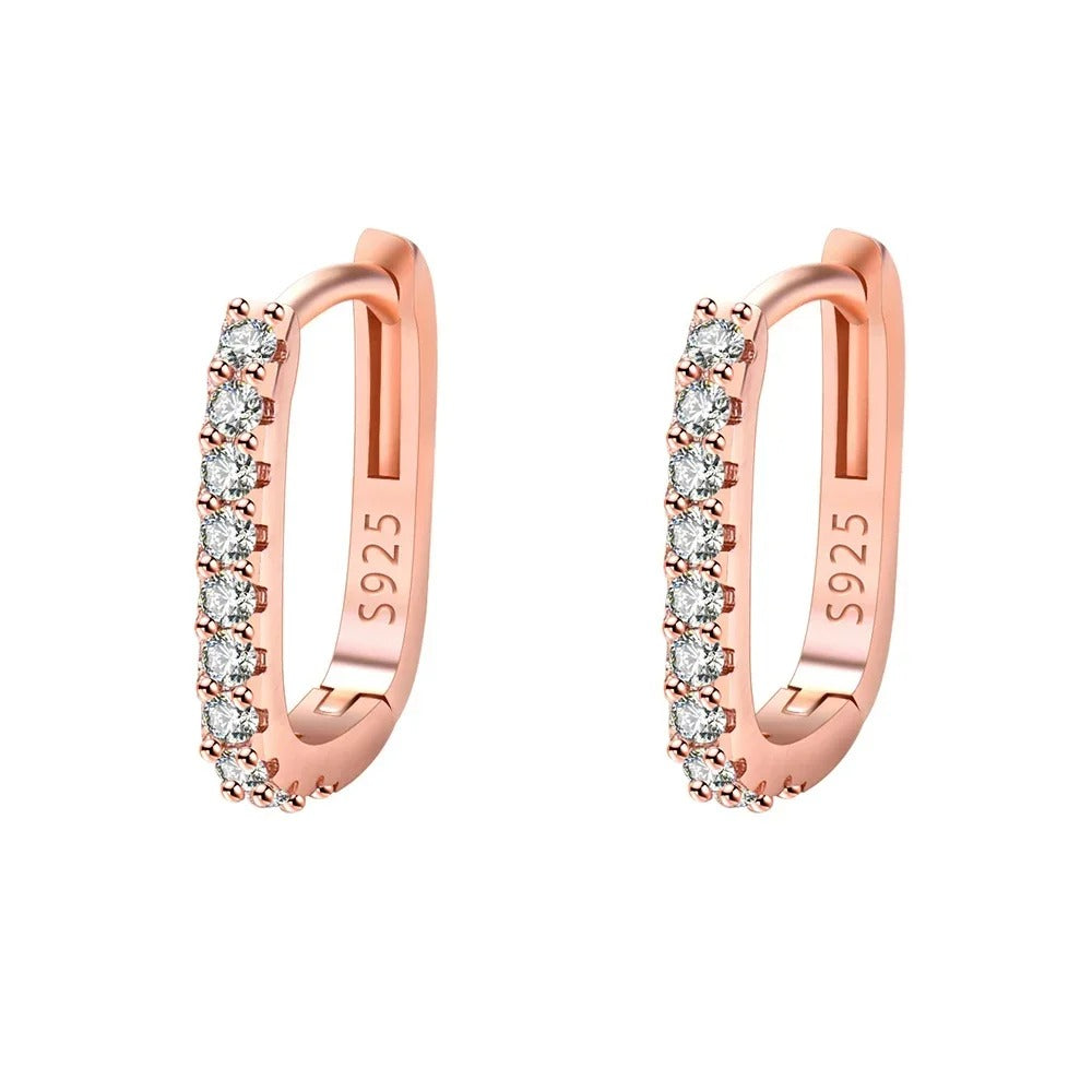 Elegant Crystal Circle Hoop Earrings for Women