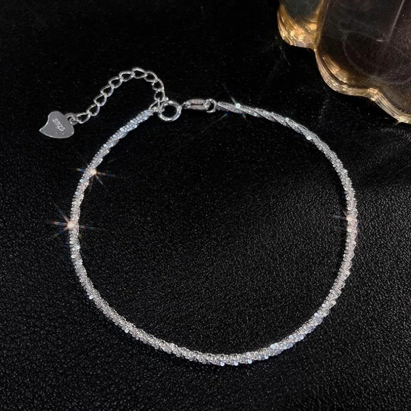 Adjustable Square Crystal Bangle Bracelet for Women