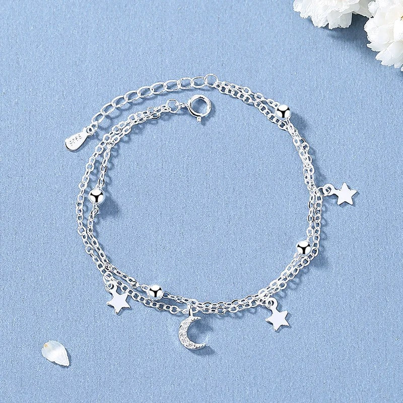 Double Layer Heart Beaded Bracelet for Women
